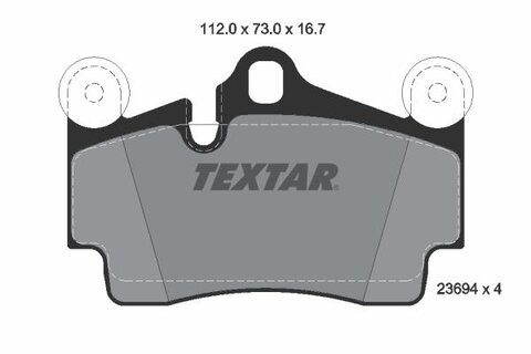 Destičky zadní TOUAREG, TEXTAR 2369402
