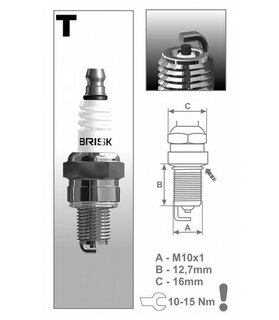 Svíčka zapalovací TR15C, BRISK 3153