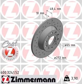 Kotouč zadní OCTAVIA II., ZIMMERMANN 600.3241.52