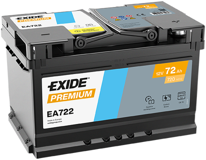 EXIDE 12V 72Ah 720A