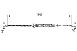 Lano brzd buben RAPID, CZ 6R0609721H