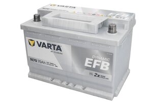 VARTA SILVER DYNAMIC EFB12V 70Ah 760A, 570500076, N70