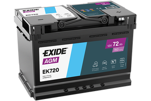 EXIDE 12V 72Ah 760A AGM