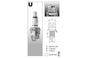 Svíčka zapalovací U17, BRISK 3006